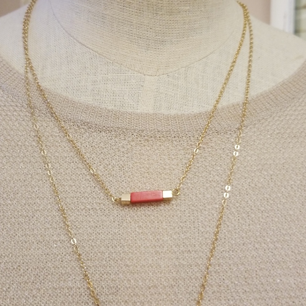 Howlite Necklace Multi Layer - Picture 2 of 5